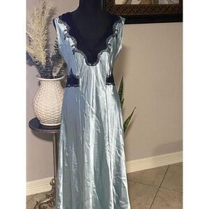 Vintage Sensara blue slip dress size large‎